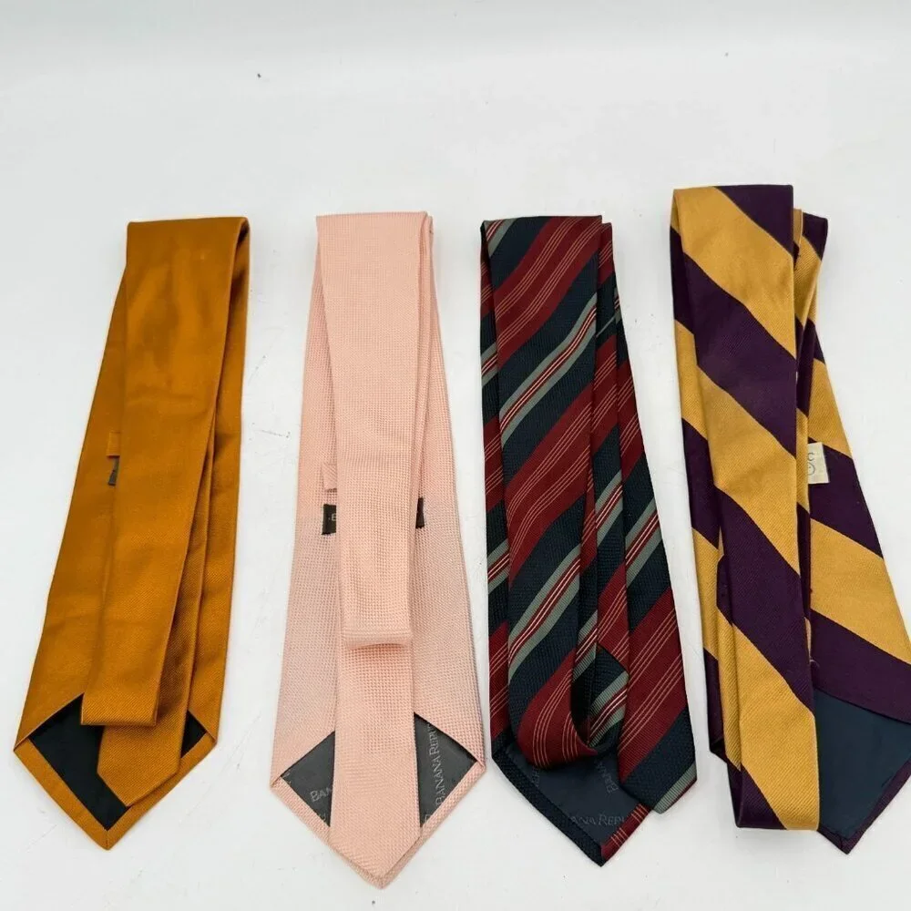 Lot Of 4 Vintage Banana Republic Handmade Silk Neck Ties Men’s Tie 1980s -90s